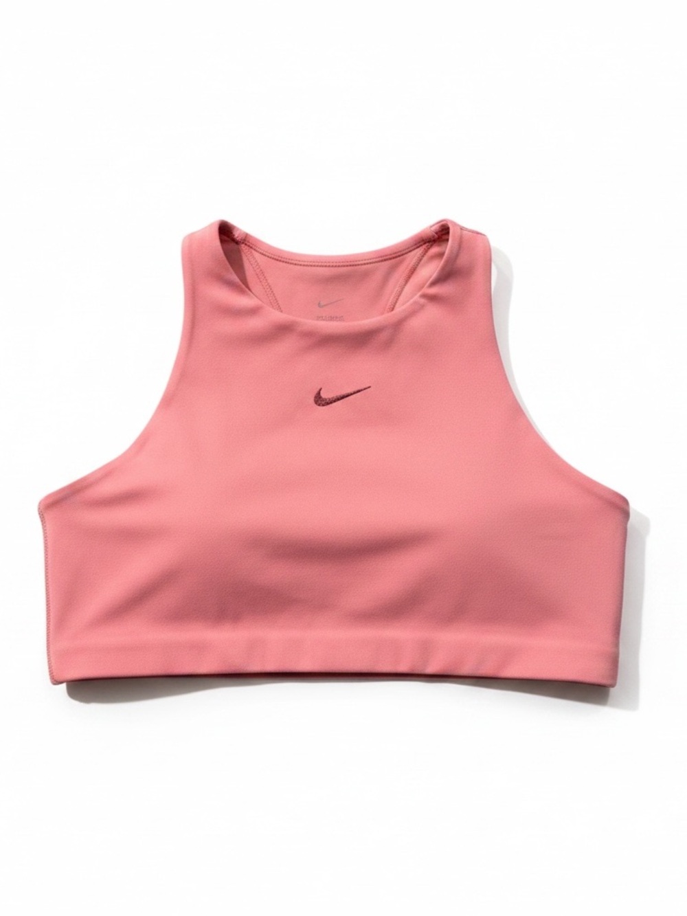 Nike Sports Bra Dri-FIT High-Neck Strappy Back Pink Size Medium